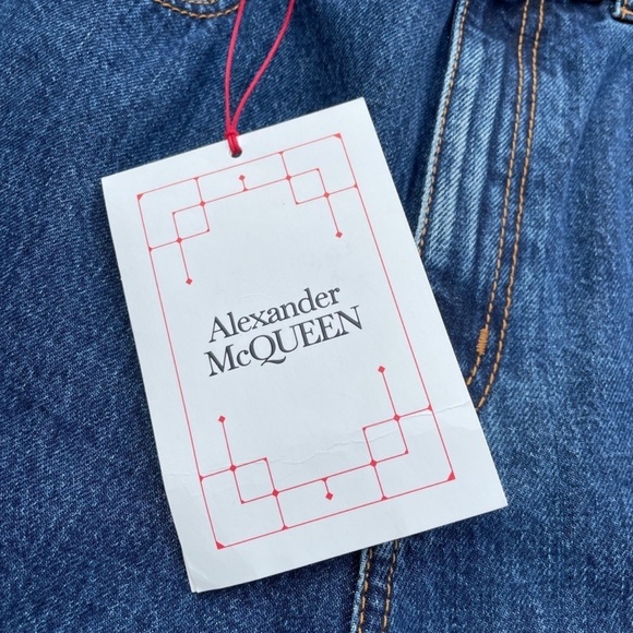 Nwt Alexander McQueen crop length boyfriend high rise size 25 - Picture 9 of 13
